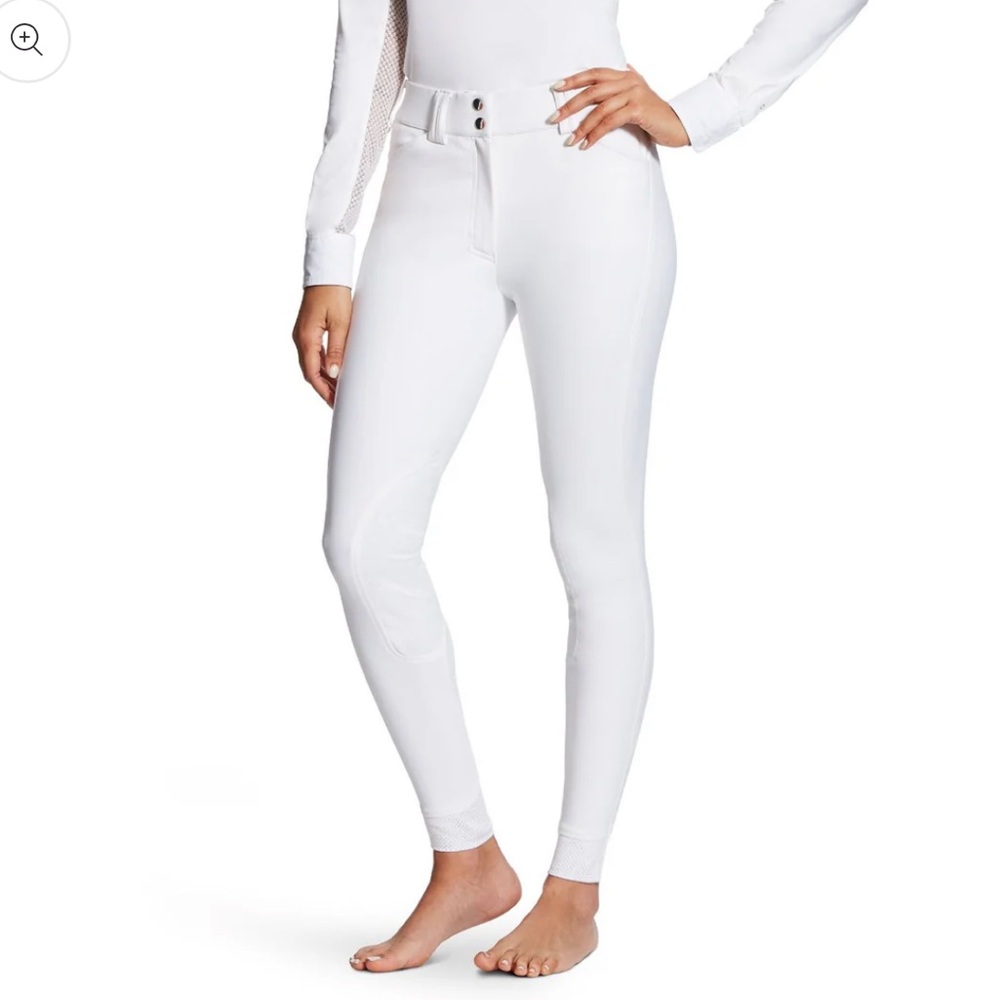 Ariat White Mid Rise Breeches 26R